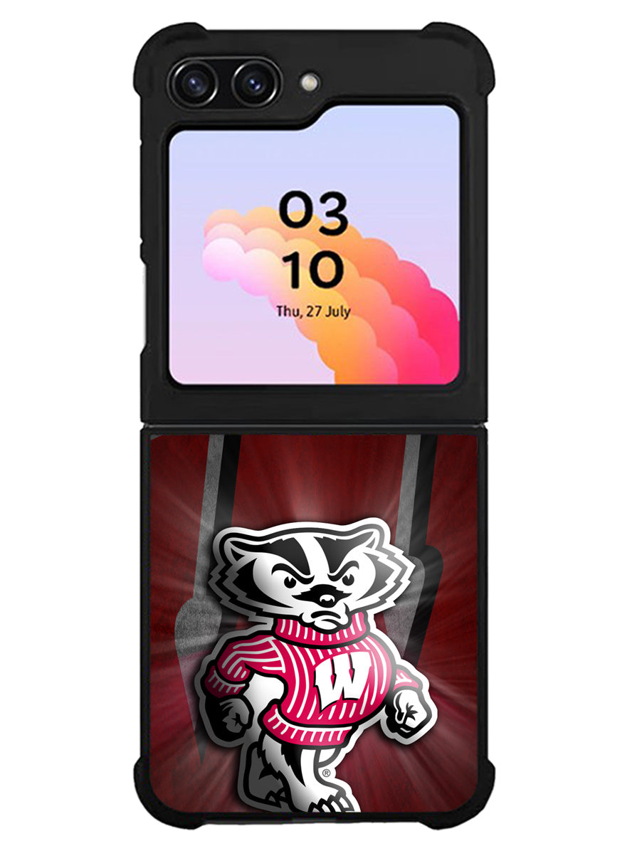 wisconsin badger logo Samsung Galaxy Z Flip 5 5G 2023 Case