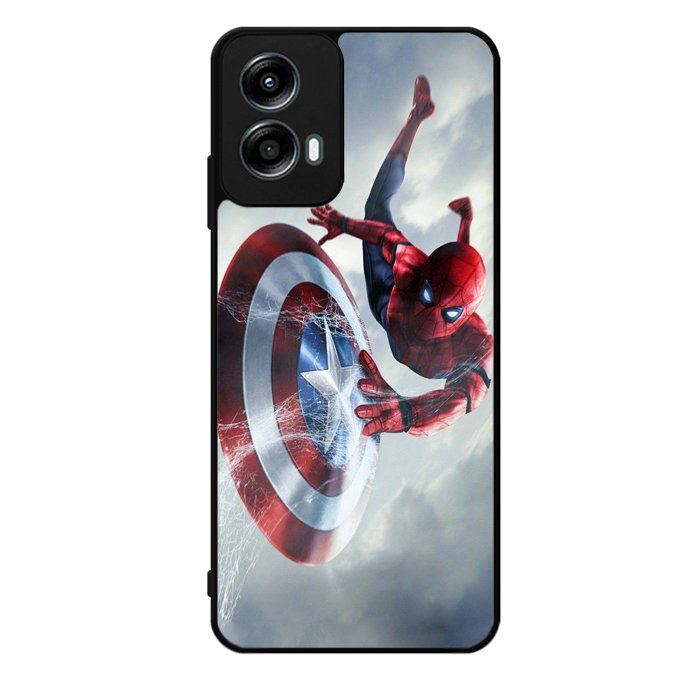 Spiderman Captain America Shield Motorola Moto G Play 2024 Case OV2511