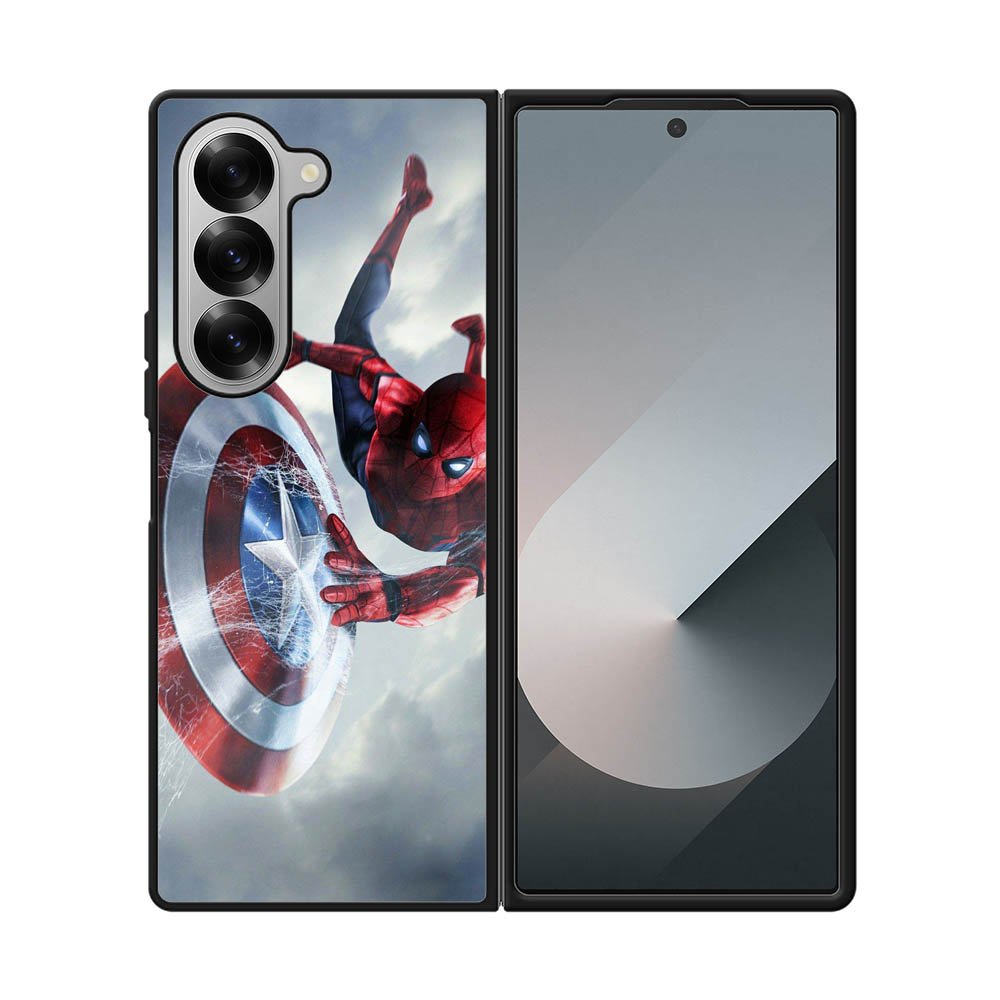 Spiderman Captain America Shield Samsung Galaxy Z Fold 7 5G Case QC2511