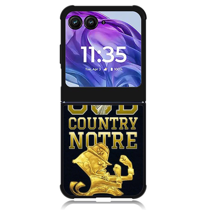 notre dame fighting irish 4th Motorola Moto Razr Plus 2024 , Moto Razr+ 2024 Case