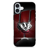 wisconsin badger logo iPhone 16 Case QC1985