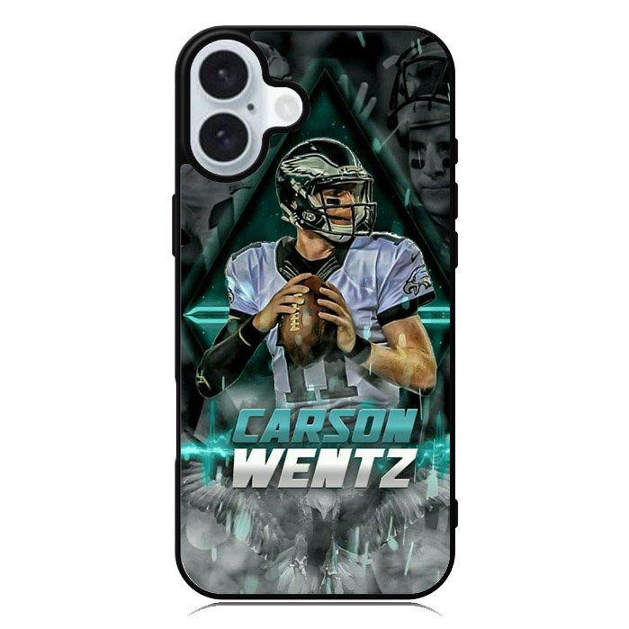 carson wentz philadelphia eagles iPhone 16 Plus Case QC4408
