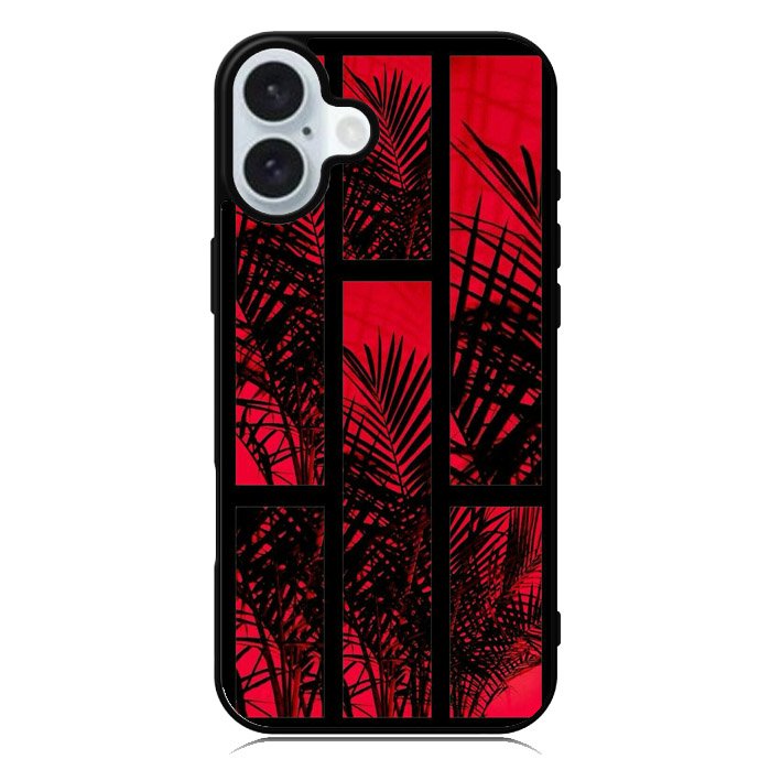 Red Plant Aesthetic iPhone 16 Plus Case QC7925