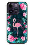 Flamingo And Flowers iPhone 14 Pro Case