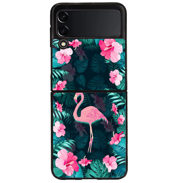 Flamingo And Flowers Samsung Galaxy Z Flip 4 5G 2022 Case