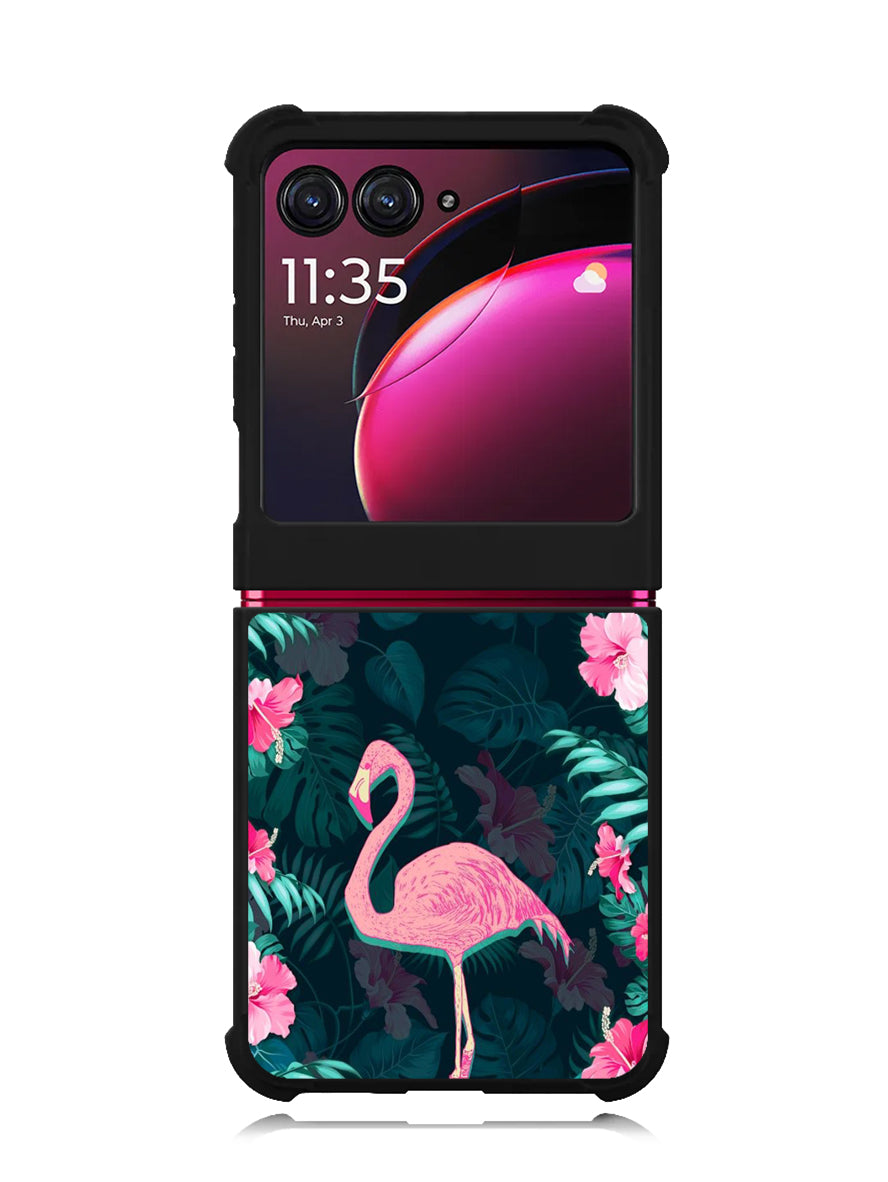 Flamingo And Flowers Motorola Moto Razr Plus 2023 , Moto Razr+ 2023 Case
