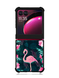 Flamingo And Flowers Motorola Moto Razr Plus 2023 , Moto Razr+ 2023 Case