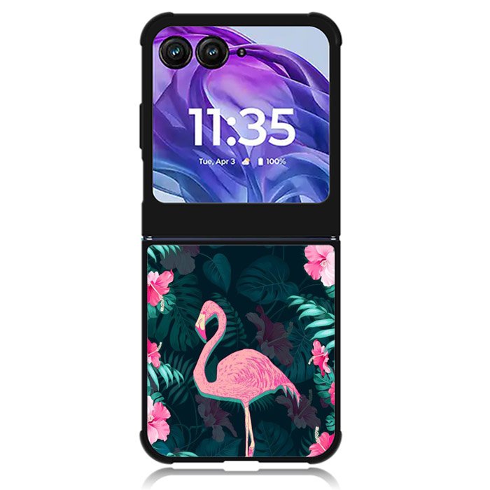 Flamingo And Flowers Motorola Moto Razr Plus 2024 , Moto Razr+ 2024 Case