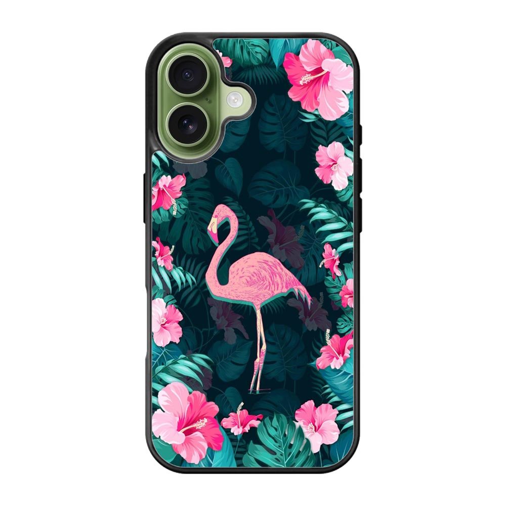 Flamingo And Flowers iPhone 17 Case
