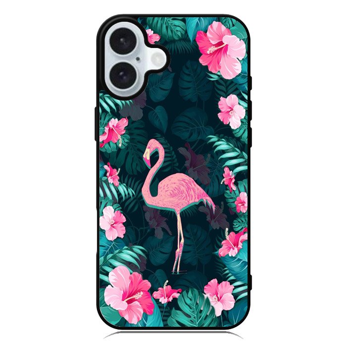 Flamingo And Flowers iPhone 16 Case