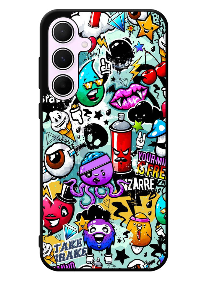 Cartoon Graffiti Samsung Galaxy A35 5G Case