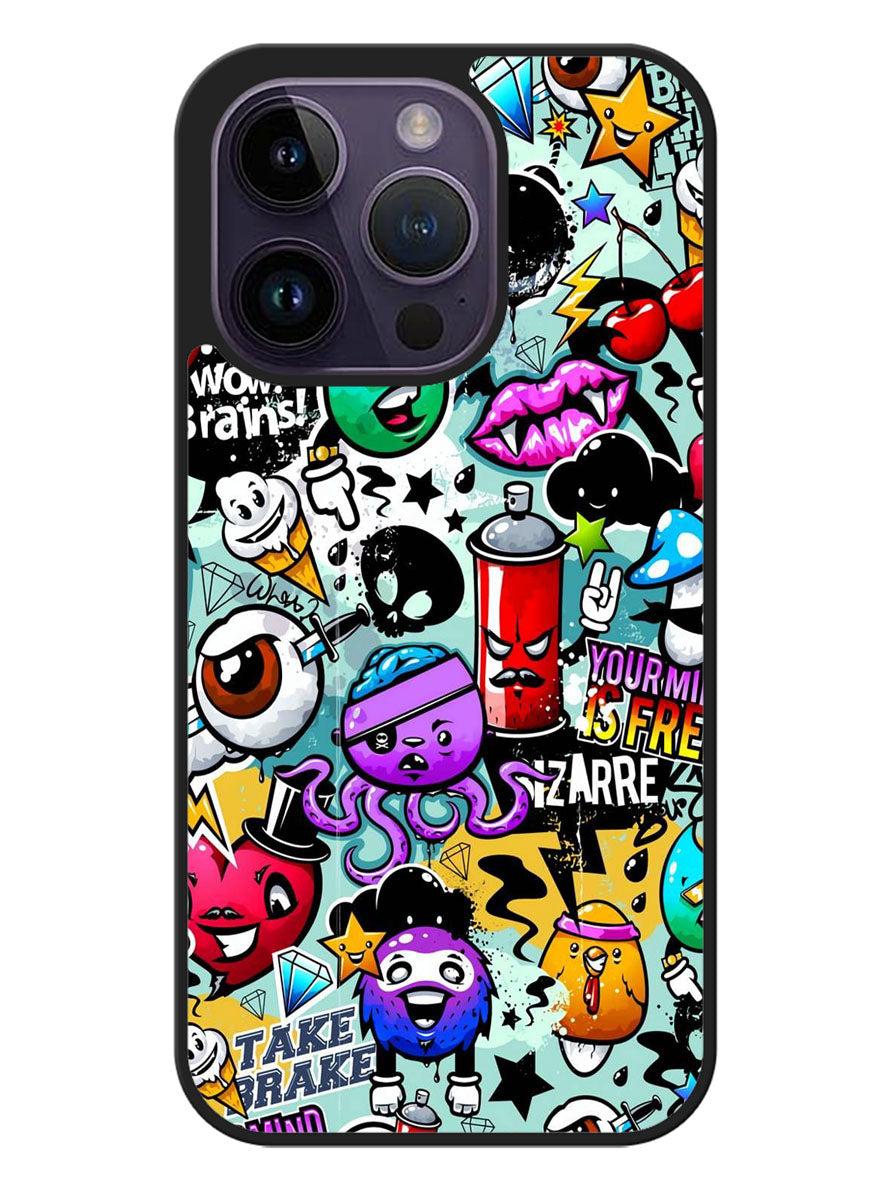 Cartoon Graffiti iPhone 14 Pro Max Case