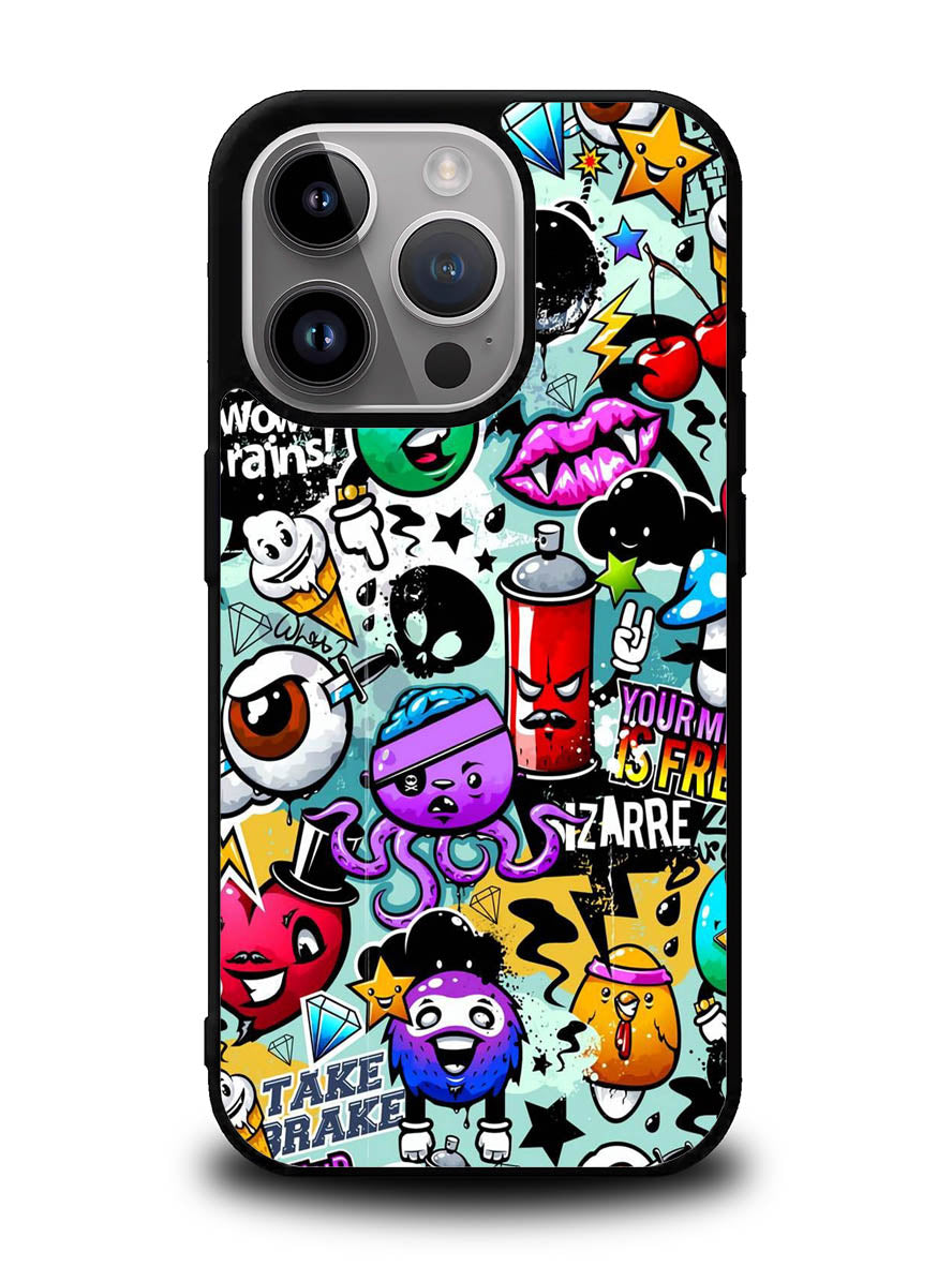 Cartoon Graffiti iPhone 15 Pro Case