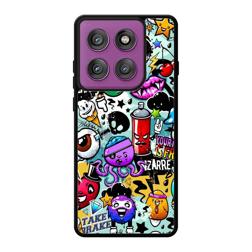 Cartoon Graffiti Motorola Moto Edge 60 Pro Case
