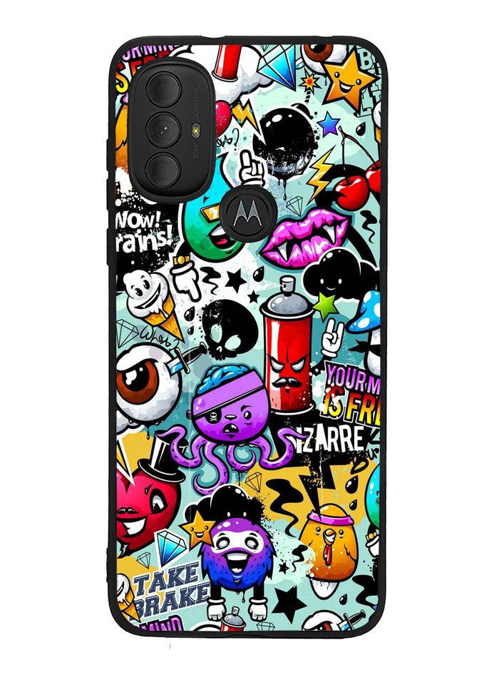 Cartoon Graffiti Motorola Moto G Pure 2021 , Moto G Power 2022 Case