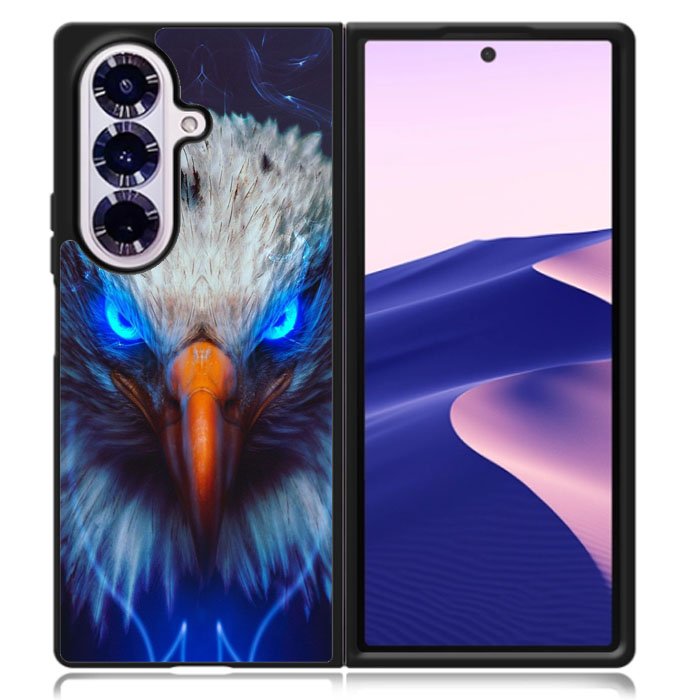 Eagle Neon Eyes Samsung Galaxy Z Fold 7 Case OV8376