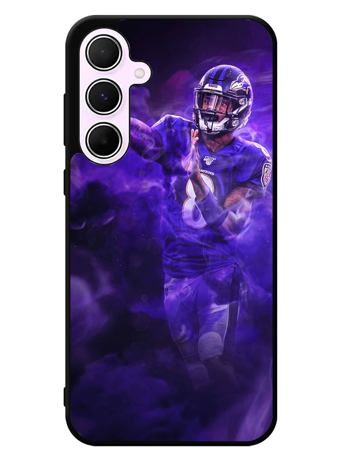 Lamar Jackson Smoke Samsung Galaxy A35 5G Case