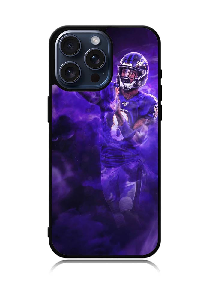 Lamar Jackson Smoke iPhone 15 Pro Max Case