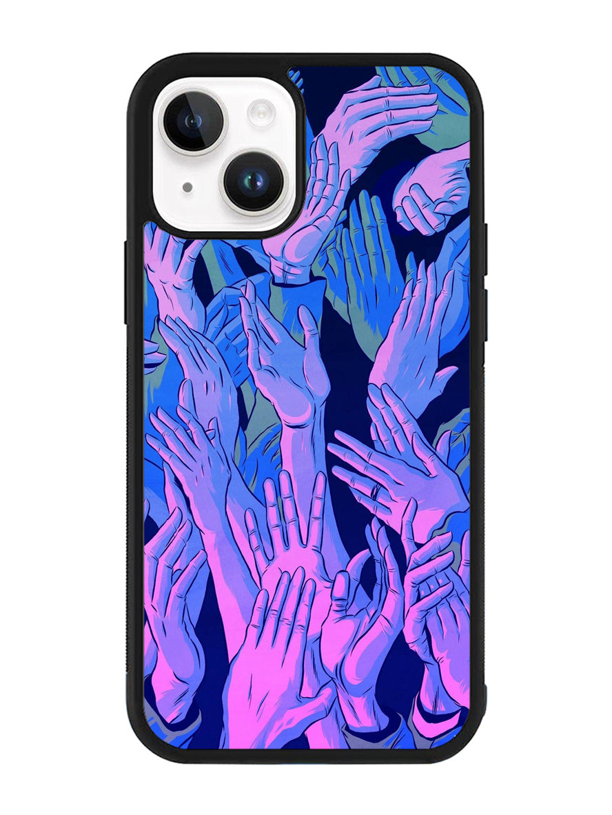 Vaporwave Wallpaper Hands iPhone 14 Plus Case QC7748