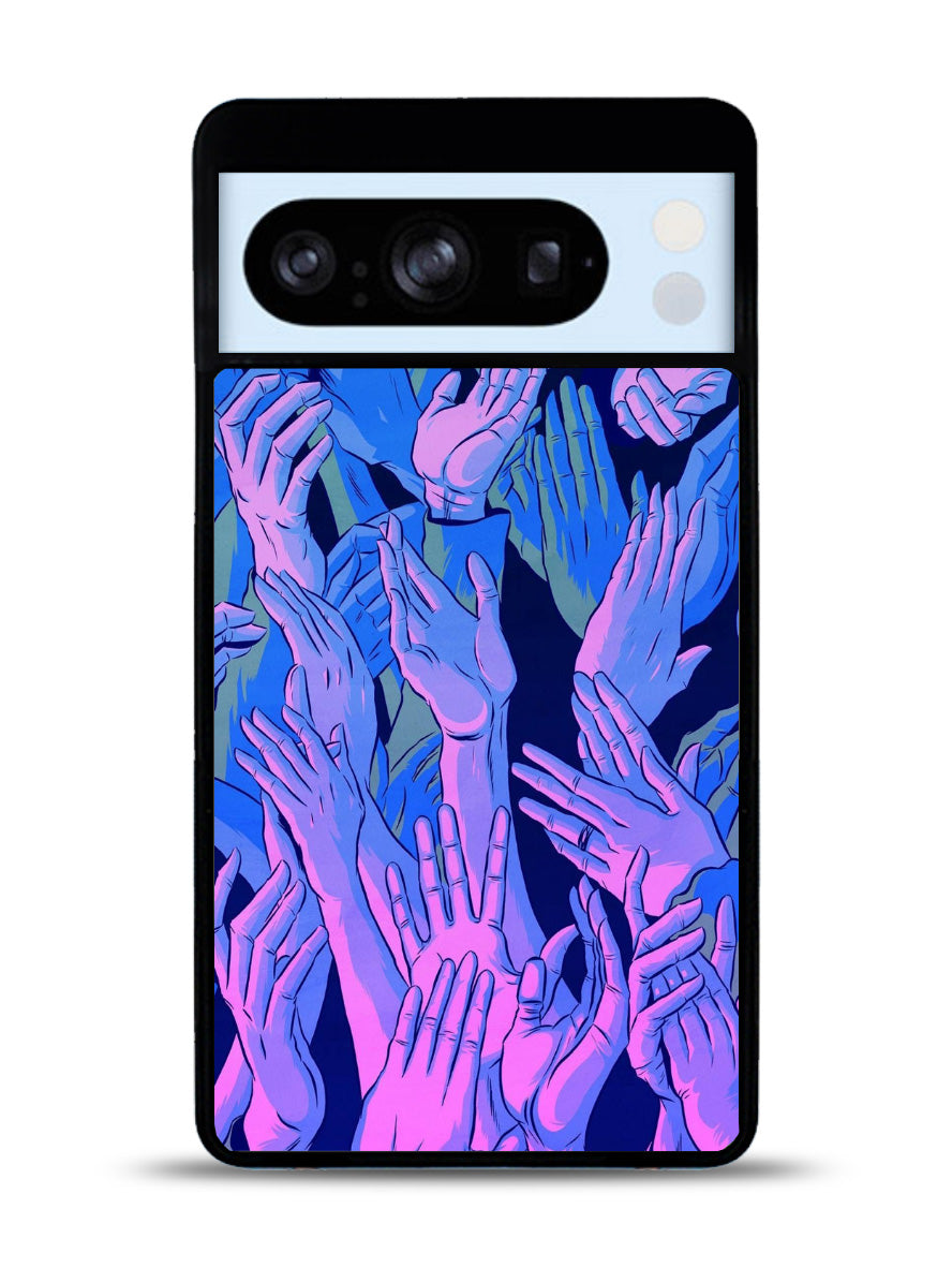 Vaporwave Wallpaper Hands Google Pixel 8 Pro Case QC7748