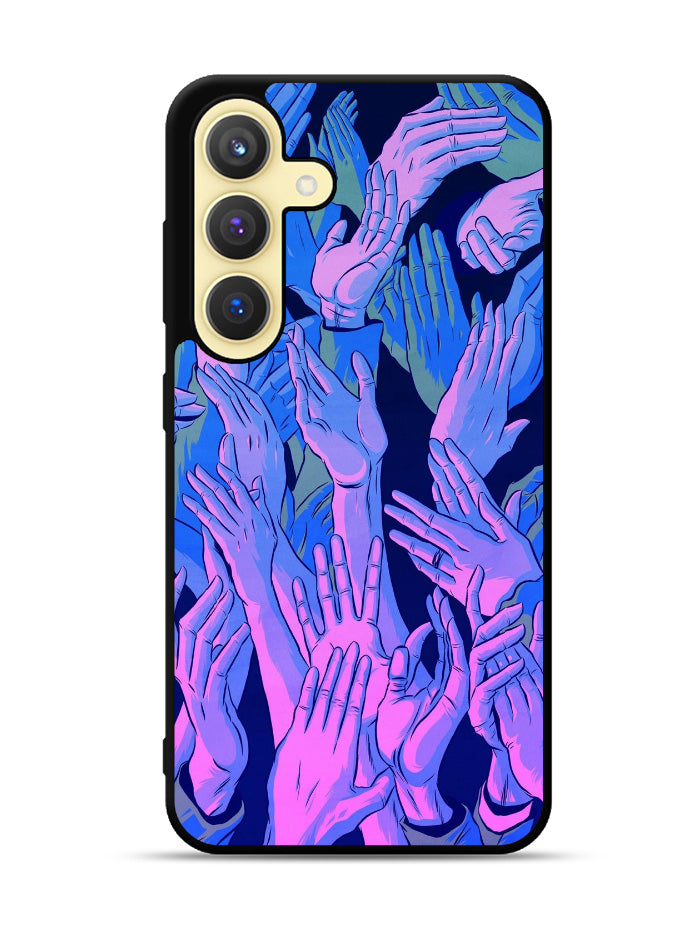Vaporwave Wallpaper Hands Samsung Galaxy S25 Plus 5G , Samsung Galaxy S25+ 5G Case OV7748