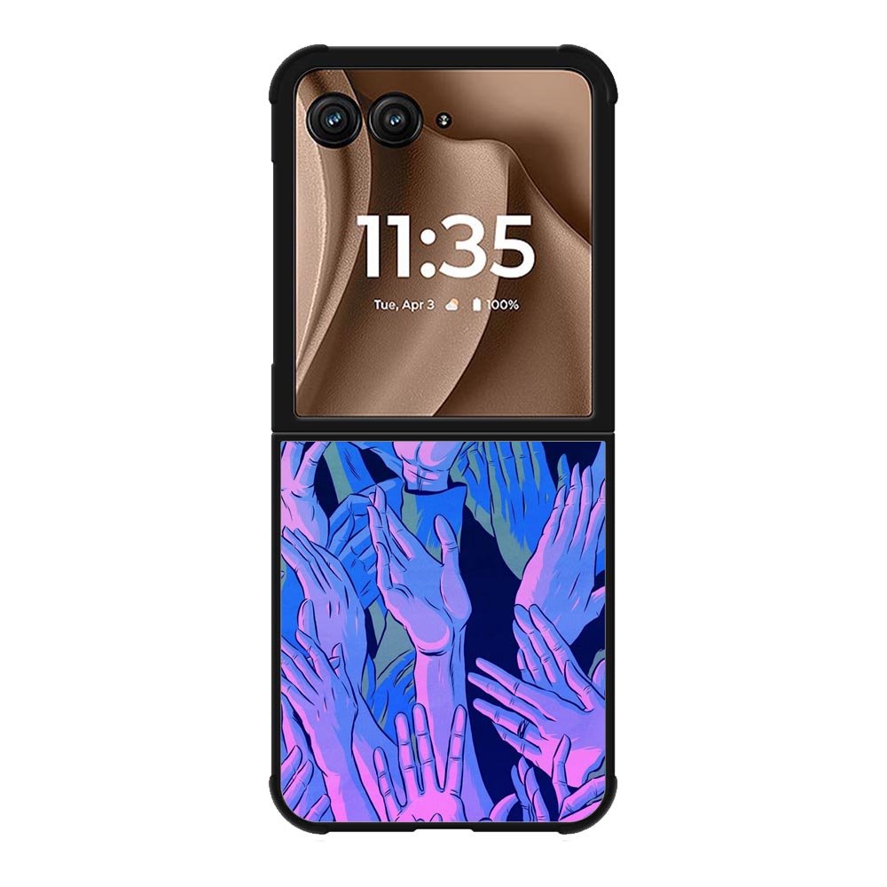 Vaporwave Wallpaper Hands Motorola Moto RAZR Plus 2025 Case OV7748
