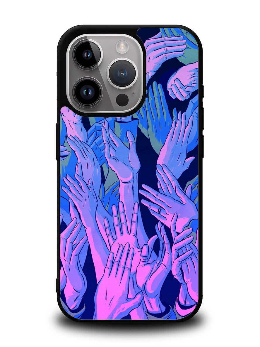 Vaporwave Wallpaper Hands iPhone 16 Pro Case OV7748
