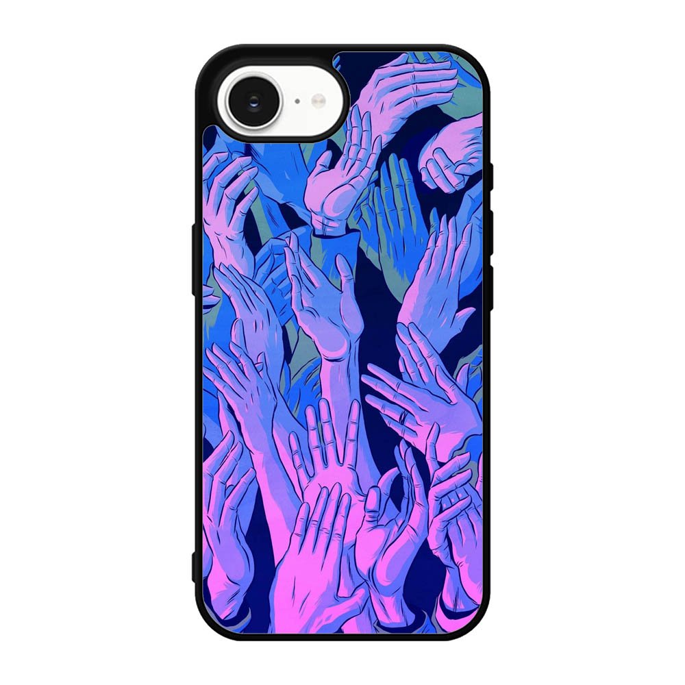 Vaporwave Wallpaper Hands iPhone 17e Case QC7748