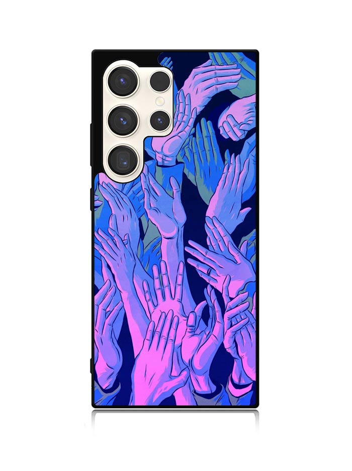 Vaporwave Wallpaper Hands Samsung Galaxy S25 Ultra 5G Case QC7748