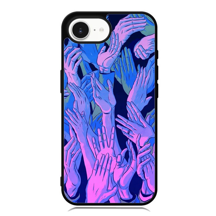 Vaporwave Wallpaper Hands iPhone 16e Case OV7748