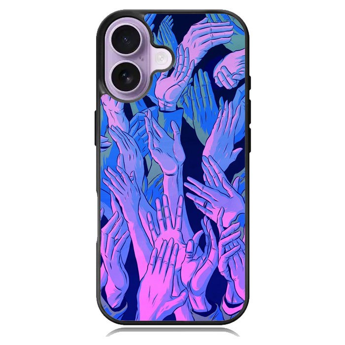 Vaporwave Wallpaper Hands iPhone 17 Case OV7748