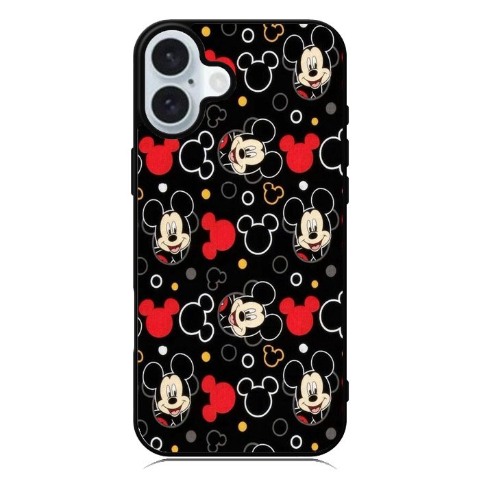 Mickey Mouse Black iPhone 16 Case QC9506