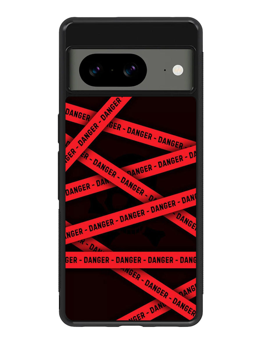 Red Danger Tape Google Pixel 8A Case QC9533