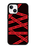 Red Danger Tape iPhone 14 Plus Case QC9533