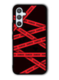 Red Danger Tape Samsung Galaxy A14 5G Case QC9533