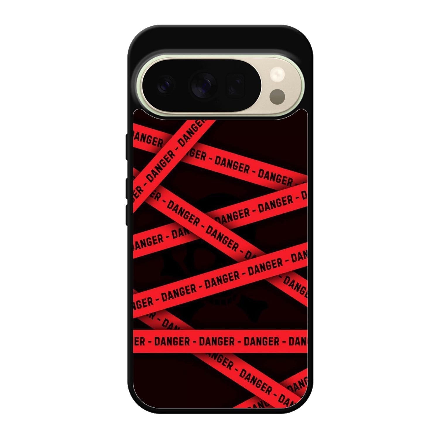 Red Danger Tape Google Pixel 10 Pro Case QC9533