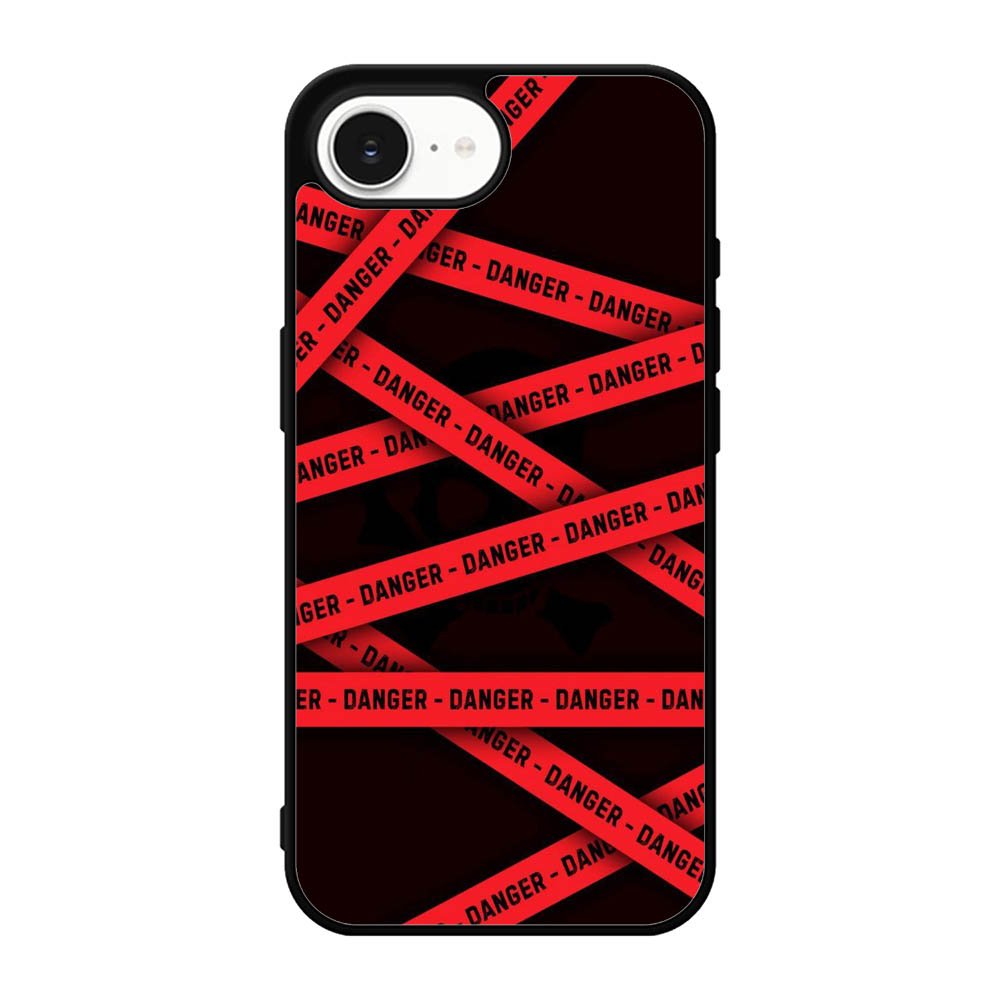 Red Danger Tape iPhone 17e Case QC9533