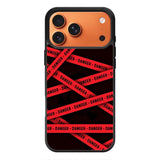 Red Danger Tape iPhone 17 Pro Case QC9533