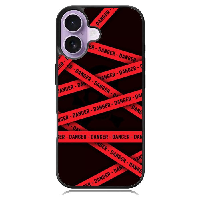 Red Danger Tape iPhone 17 Case OV9533