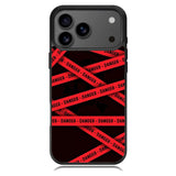 Red Danger Tape iPhone 17 Pro Case RC9533