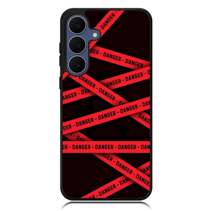 Red Danger Tape Samsung Galaxy S25 FE Case OV9533