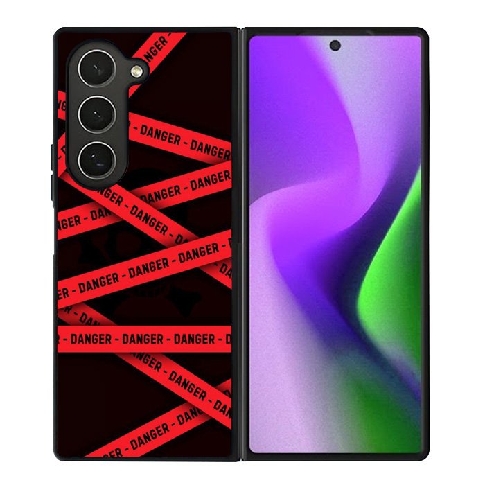 Red Danger Tape Samsung Galaxy Z Fold 6 5G 2024 Case OV9533