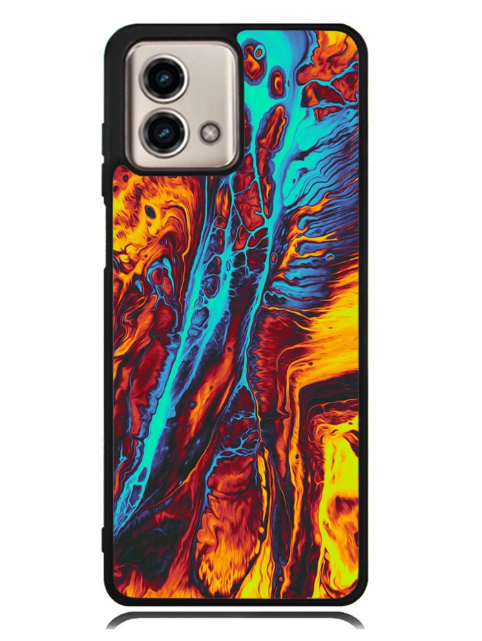 Orange And Blue Fluid Motorola Moto G Stylus 5G 2023 Case OV9586