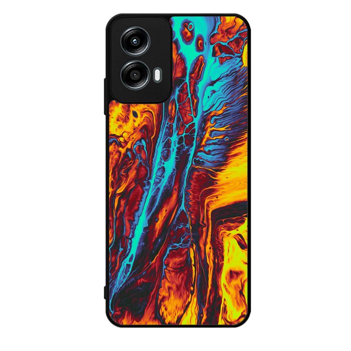 Orange And Blue Fluid Motorola Moto G Play 2024 Case OV9586