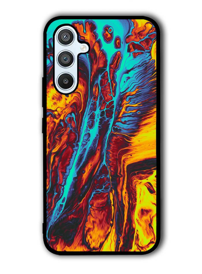 Orange And Blue Fluid Samsung Galaxy A14 5G Case QC9586