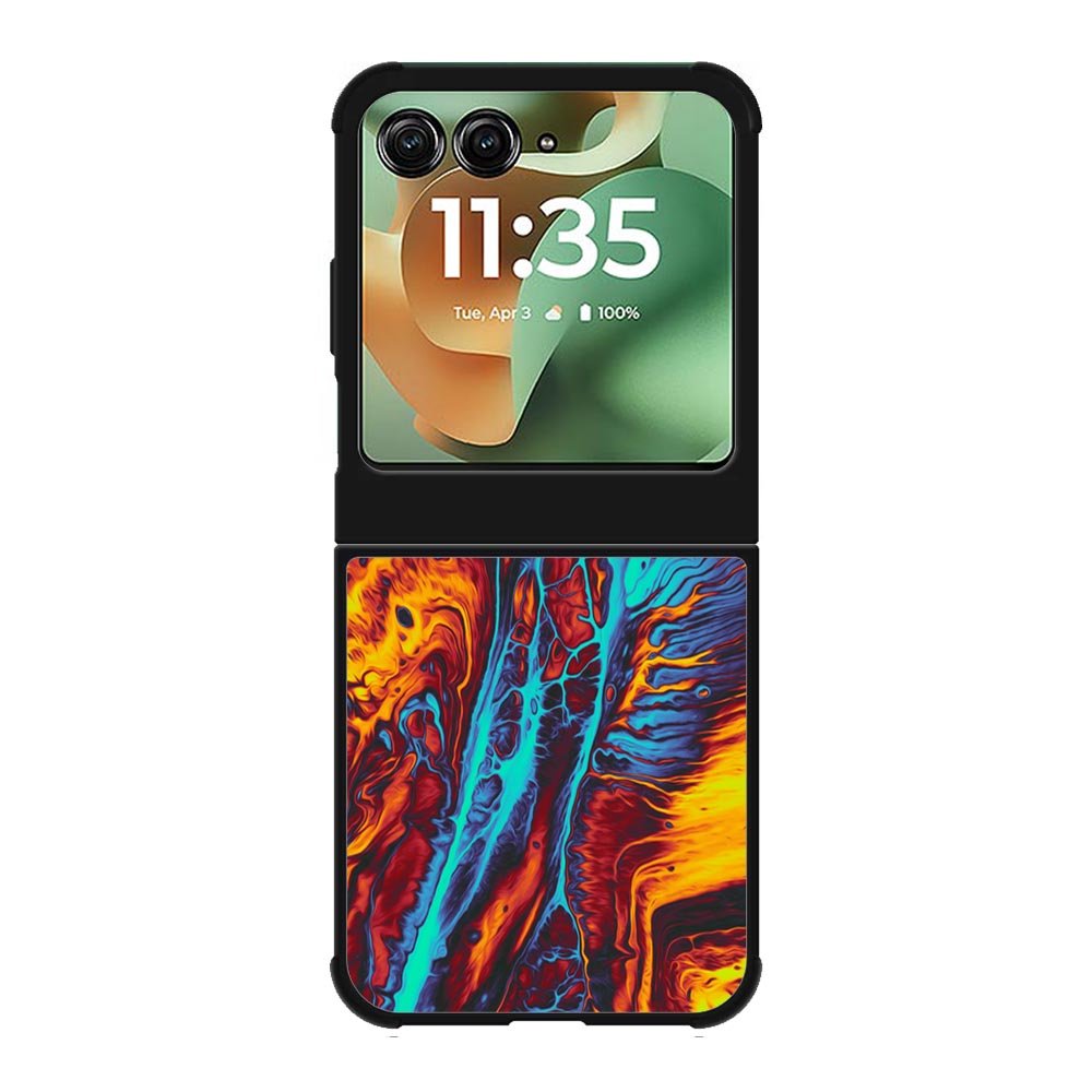 Orange And Blue Fluid Motorola Moto RAZR 2025 Case OV9586