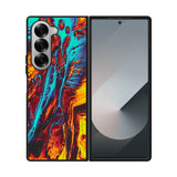 Orange And Blue Fluid Samsung Galaxy Z Fold 7 5G Case QC9586