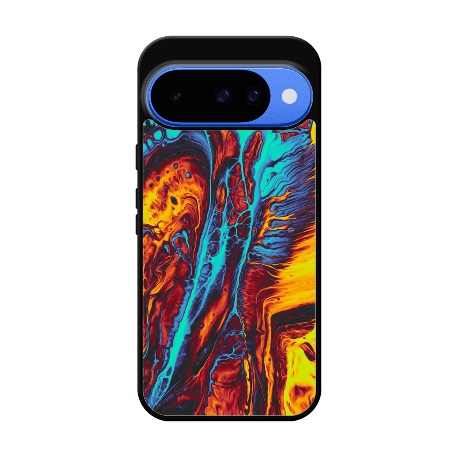 Orange And Blue Fluid Google Pixel 10 Case QC9586