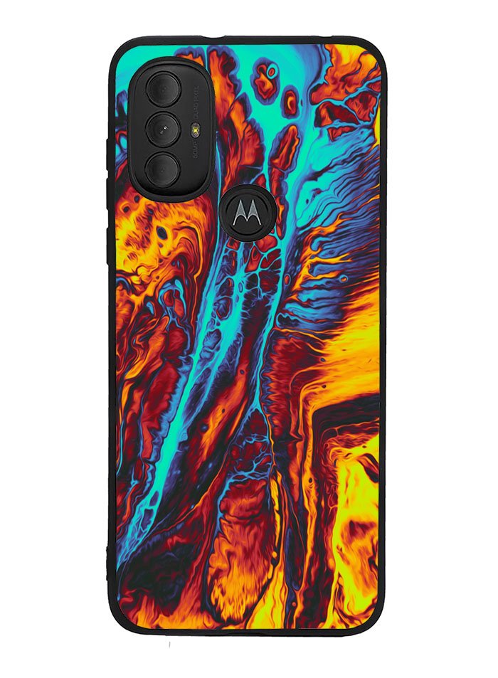 Orange And Blue Fluid Motorola Moto G Pure 2021 , Moto G Power 2022 Case OV9586