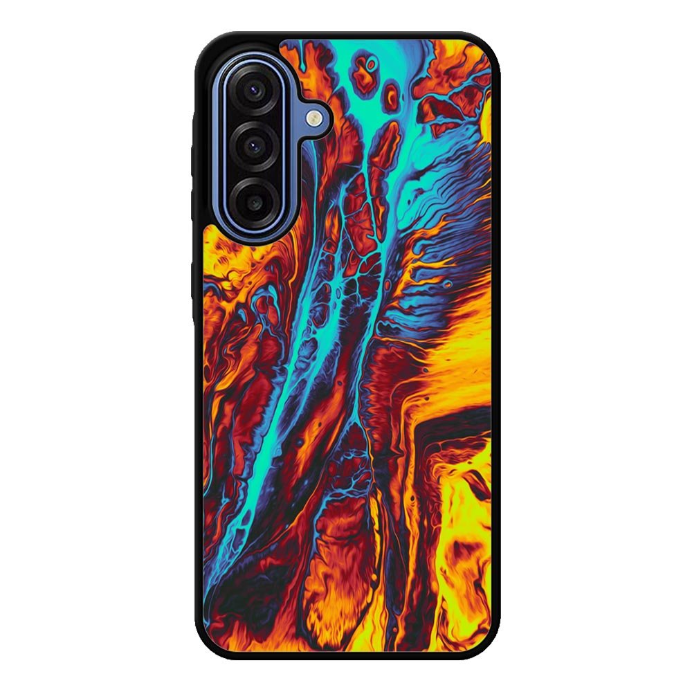 Orange And Blue Fluid Samsung Galaxy A17 Case QC9586